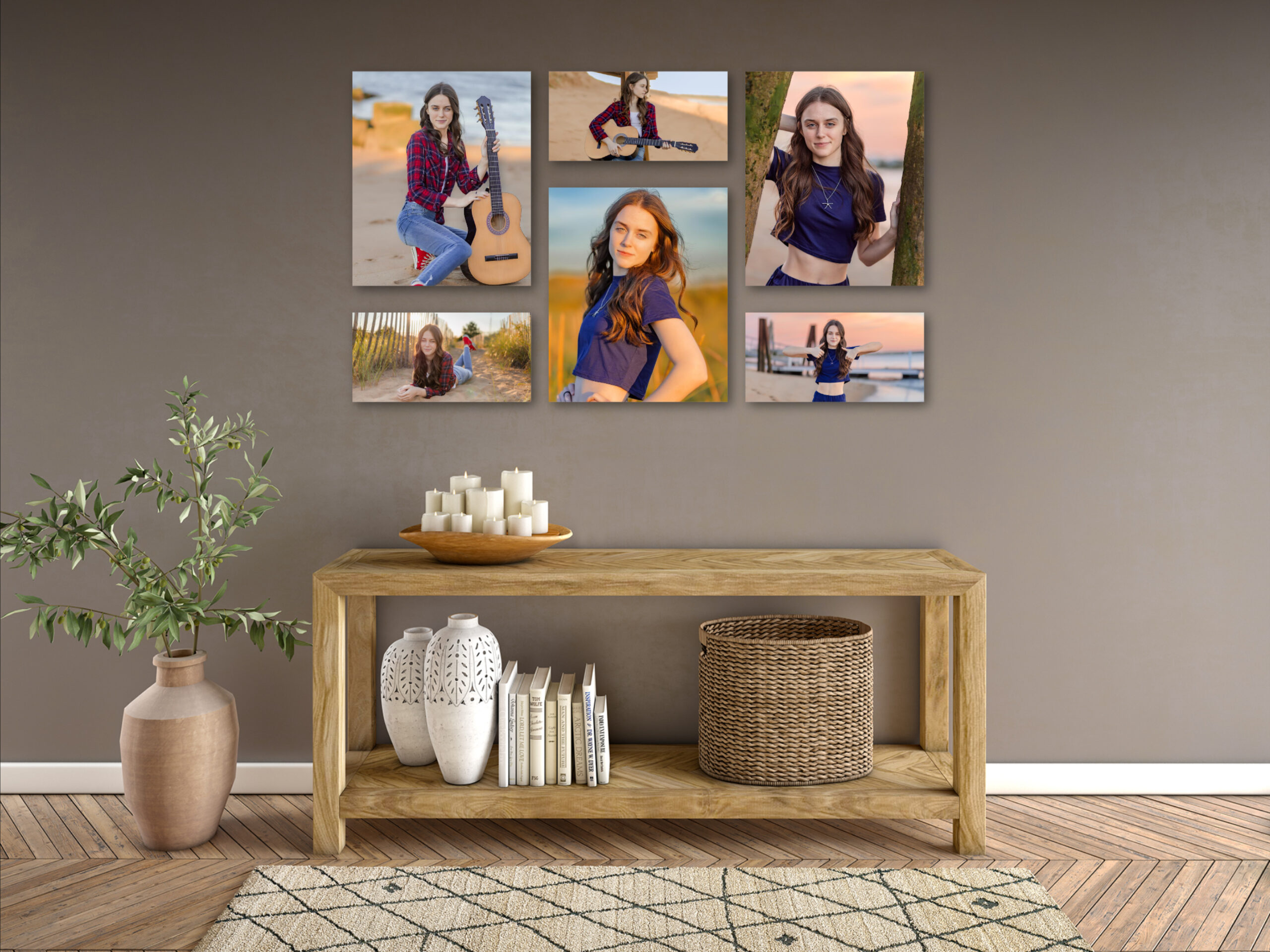 Photo of a senior wall art collection in the senior's home.