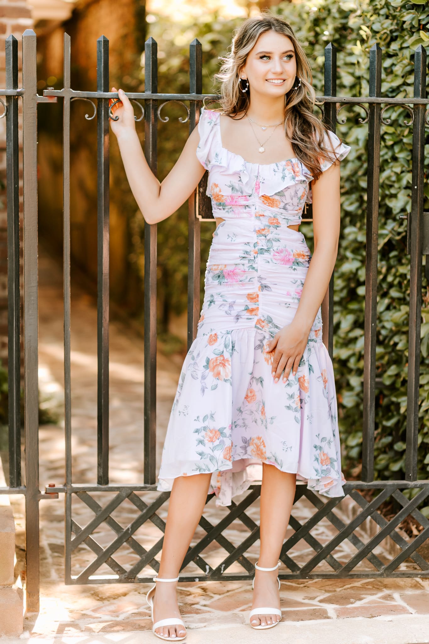 Late summer in the streets of downtown during this senior girl's photo session.