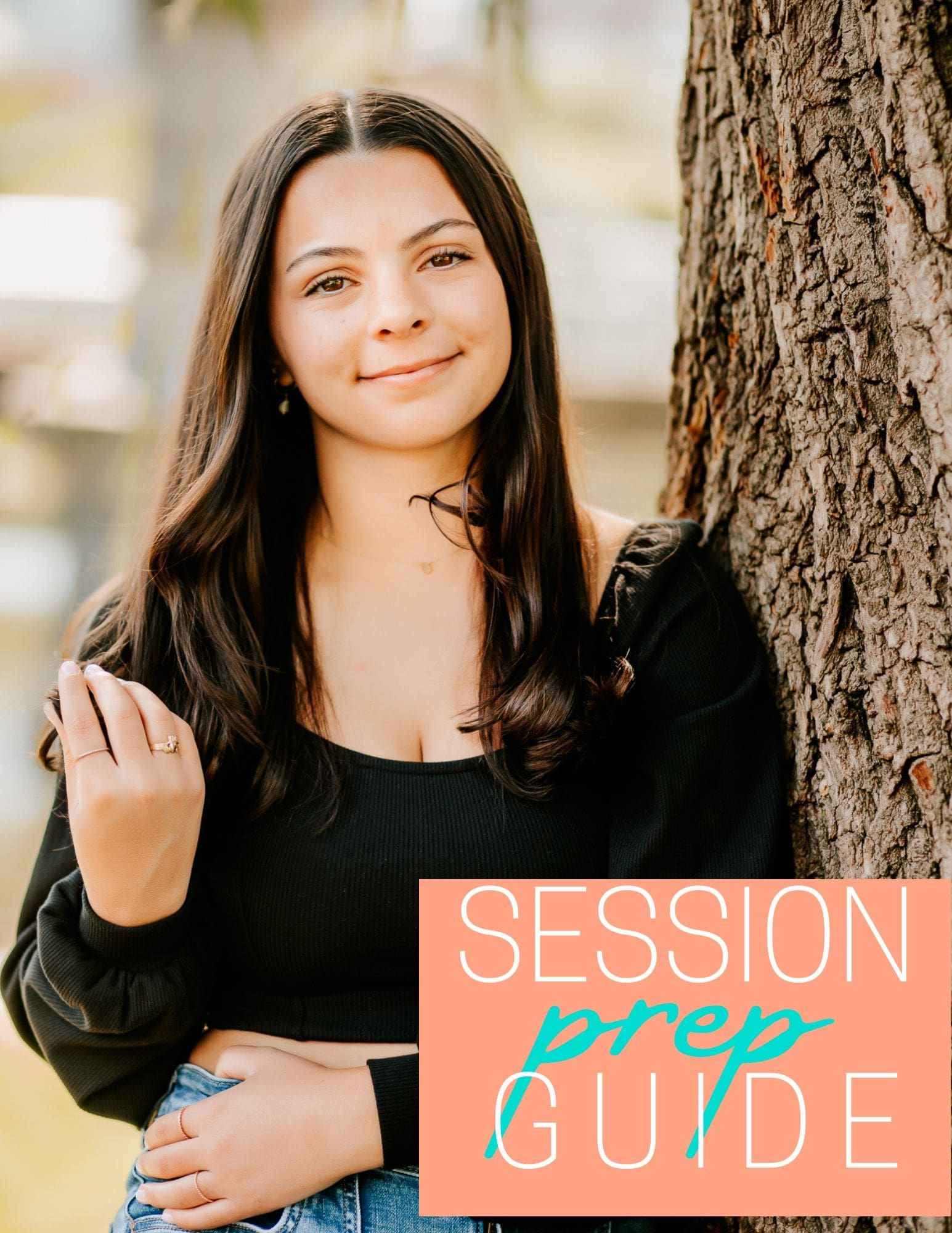 Cover photo for a senior session prep guide for high school seniors